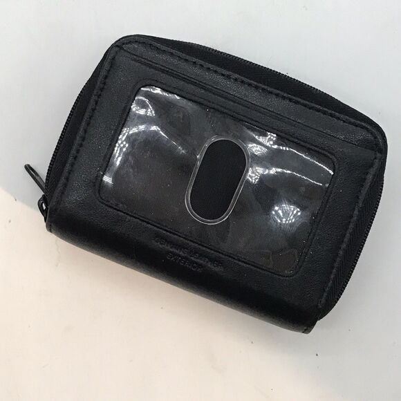 Buxton Black Leather Accordion Wizard 12 Credit Card ID Holder Coin Cash Wallet - Picture 6 of 9